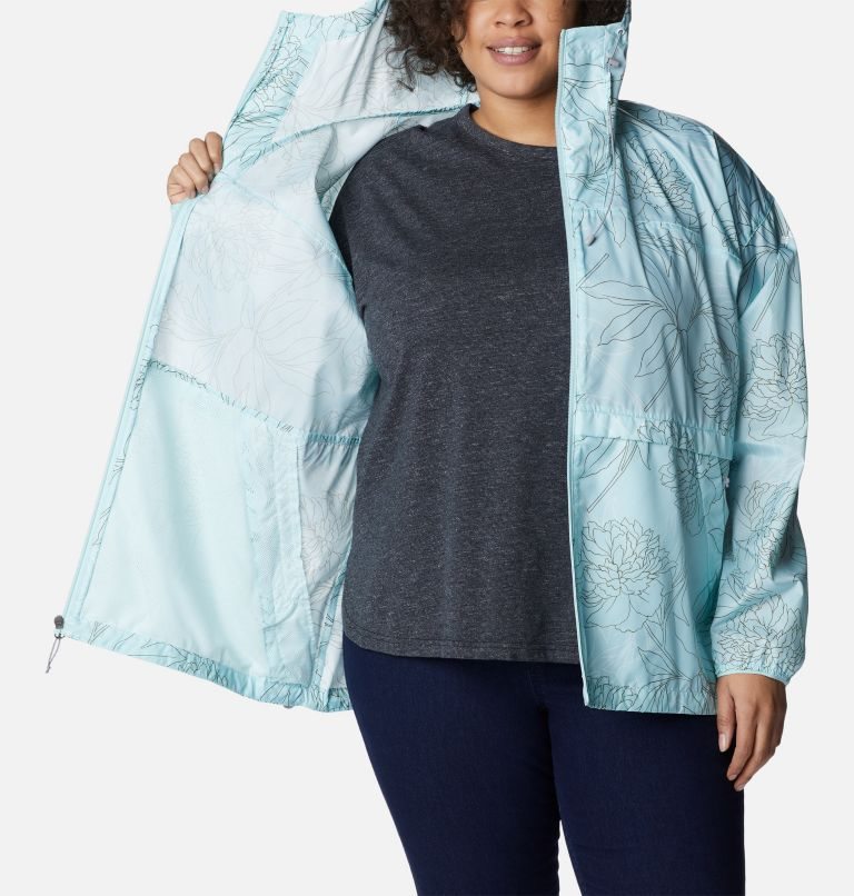 Women's Columbia Alpine Chill Windbreaker Jackets Light Blue | Plus Size CA-J8043
